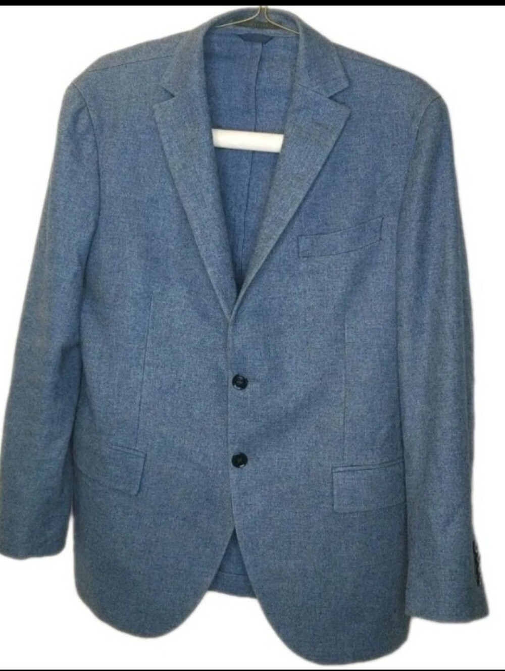 Luigi Bianchi Sartoria Blazer Jacket Men US 42R Blue Cashmere Wool Surgeon Cuffs